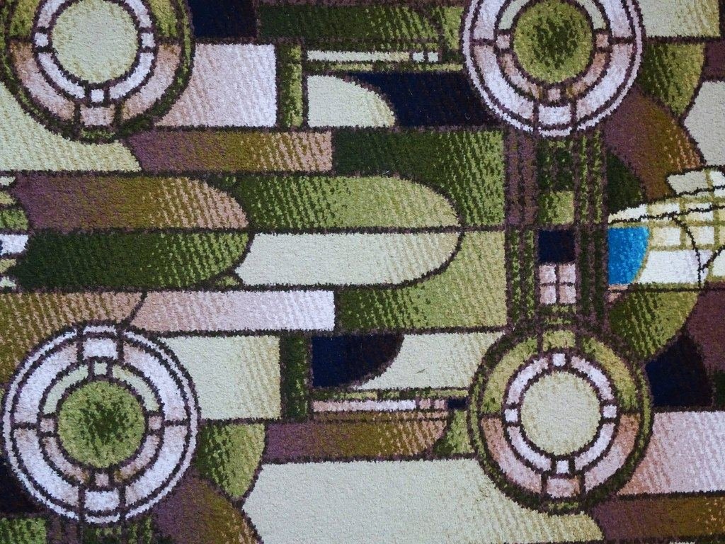 Kreisrapport, geometrisches Flormuster aus der Nähe